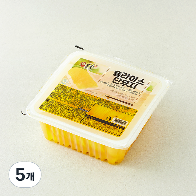 반찬단지 슬라이스단무지, 2.6kg, 5개