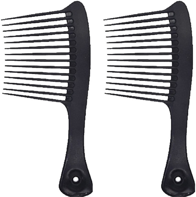 딥톡 헤어 스타일링 도끼빗 DT0393, 2개, 블랙