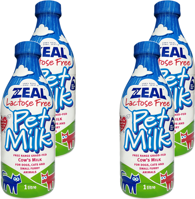 ZEAL 真致 紐西蘭犬貓專用鮮乳, 不含乳糖, 1L, 4瓶