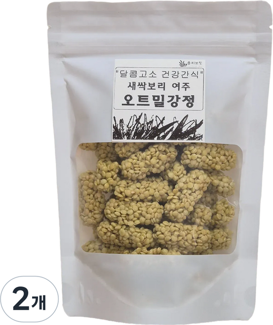 올리브잇 달콤고소 새싹보리 여주 오트밀 강정, 250g, 2개