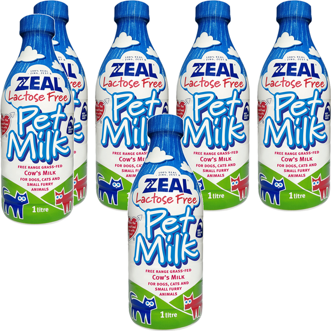 ZEAL 真致 紐西蘭犬貓專用鮮乳, 不含乳糖, 1L, 6瓶