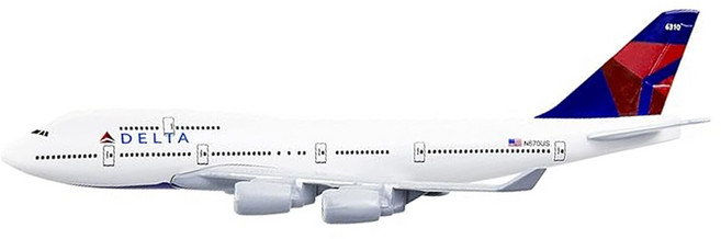 B747 壓鑄模型飛機, 1個, 達美航空 B747