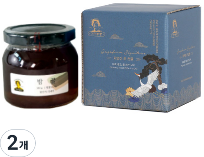 가가농장 유리병 밤꿀, 2개, 180g