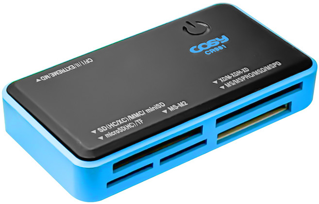 코시 F패널 카드 리더 라이터, CR981, 블루, 1개