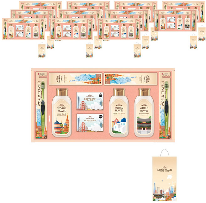 LG생활건강 월드트레블 G호 선물세트 + 쇼핑백, 12세트