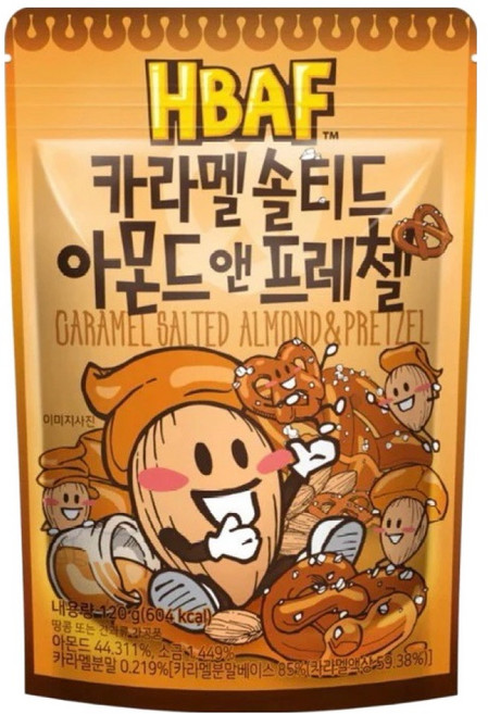 HBAF 焦糖杏仁果與蝴蝶餅, 120g, 1包