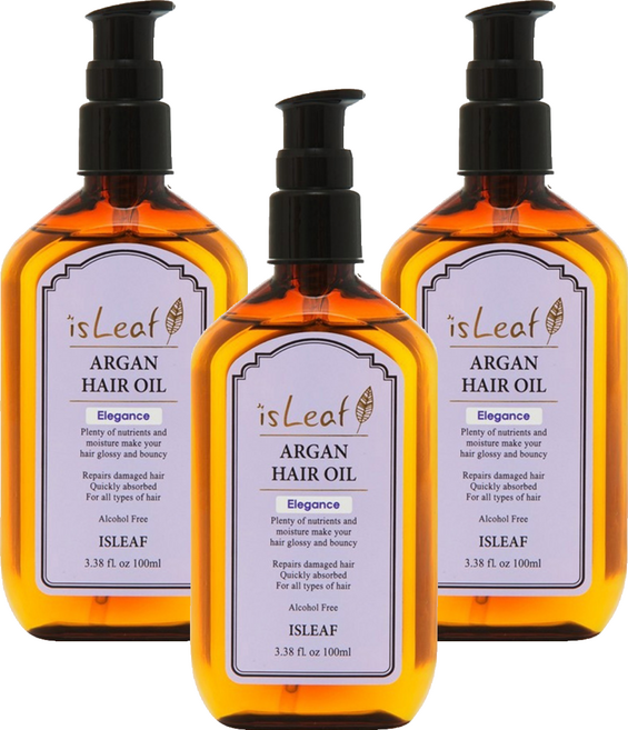 isLeaf 香氛順盈護髮油 紫愛瑰蜜, 3瓶, 100ml