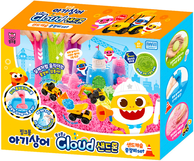 IWill COMPANY Pinkfong 鯊魚寶寶 雲朵沙怪 城堡工程車組, 1組