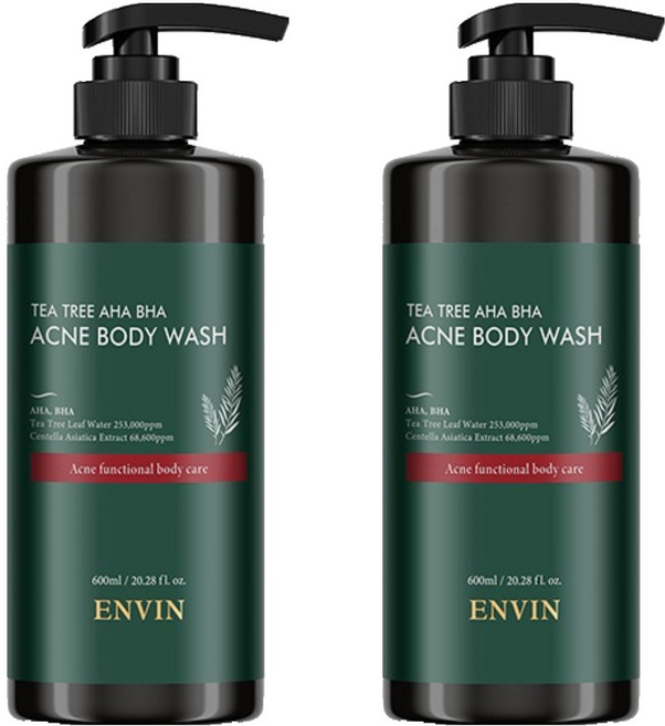 앙방 티트리 약산성 아하 바하 아크네 바디워시, 600ml, 2개