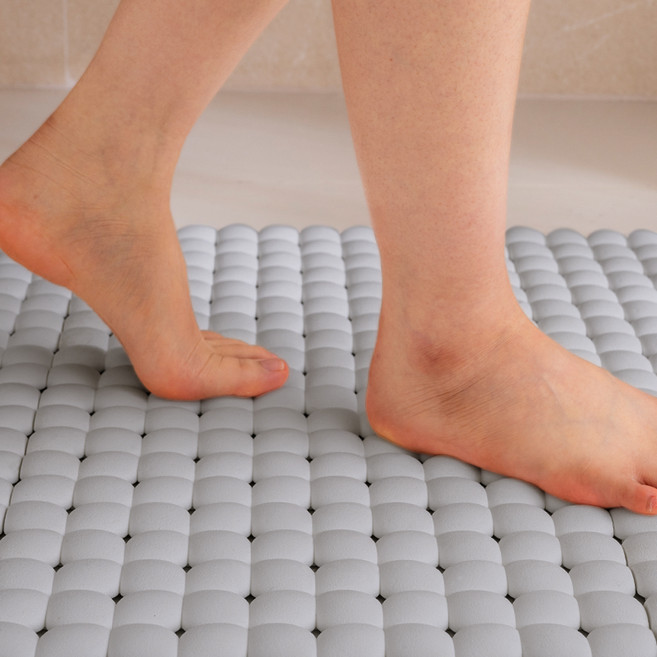 아가드 구름 쿠션 PVC 6입 물빠짐 논슬립 욕실 미끄럼방지 매트 세트, 그레이, 1세트