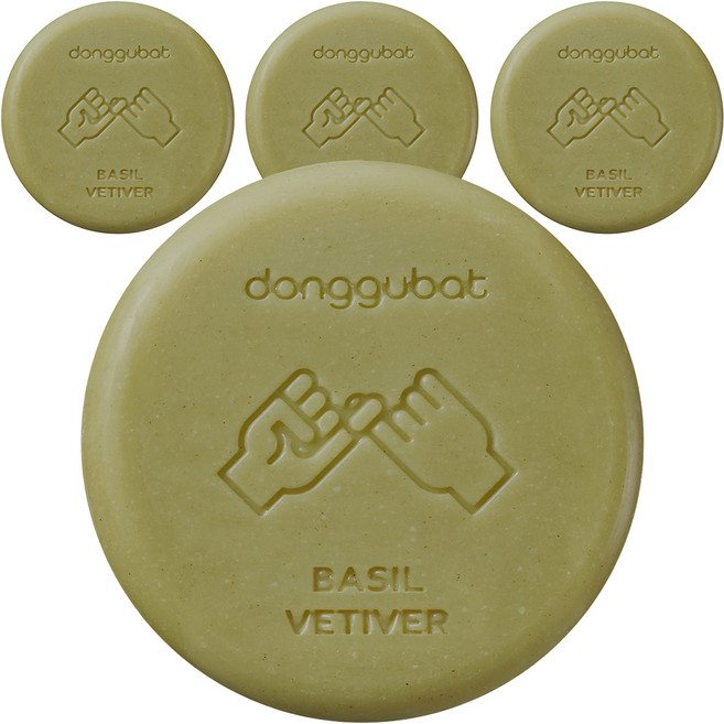 동구밭 샴푸바 중건성용 바질 앤 베티버 향, 120g, 4개