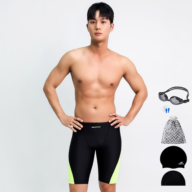 아쿠아티카 남성 5부 사각 수영복 BBF14 일반용 6종 세트