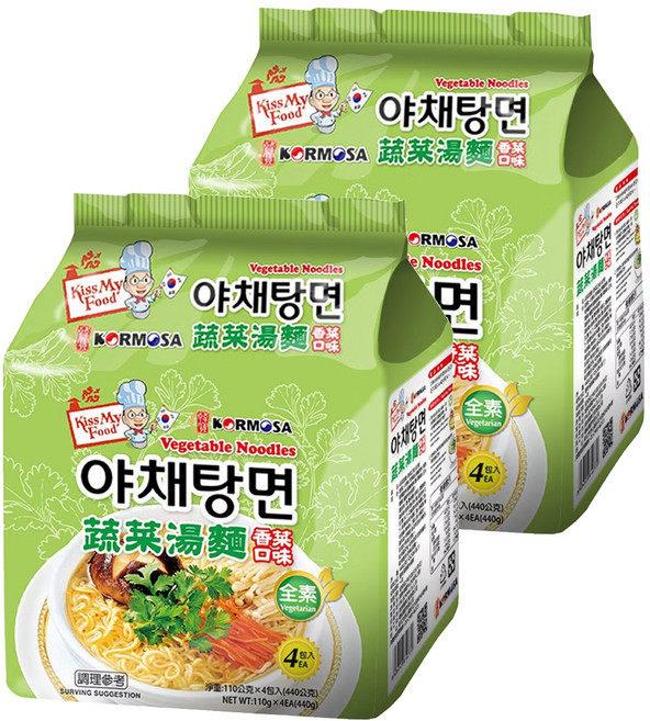 KORMOSA 韓寶 蔬菜湯麵 香菜口味 110g, 8包
