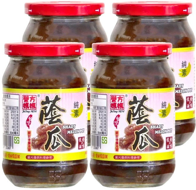 譽方媽媽 蔭瓜 全素食品 開胃良品, 380g, 4罐