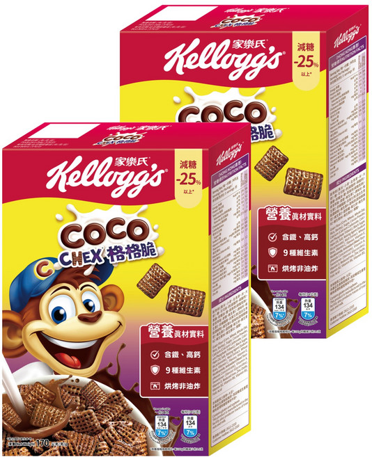 Kellogg's 家樂氏 COCO 可可猴 格格脆, 170g, 2盒