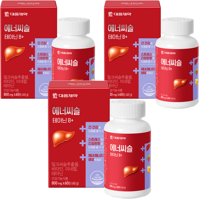 대웅제약 에너씨슬 테아닌 B+ 48g, 60정, 3개