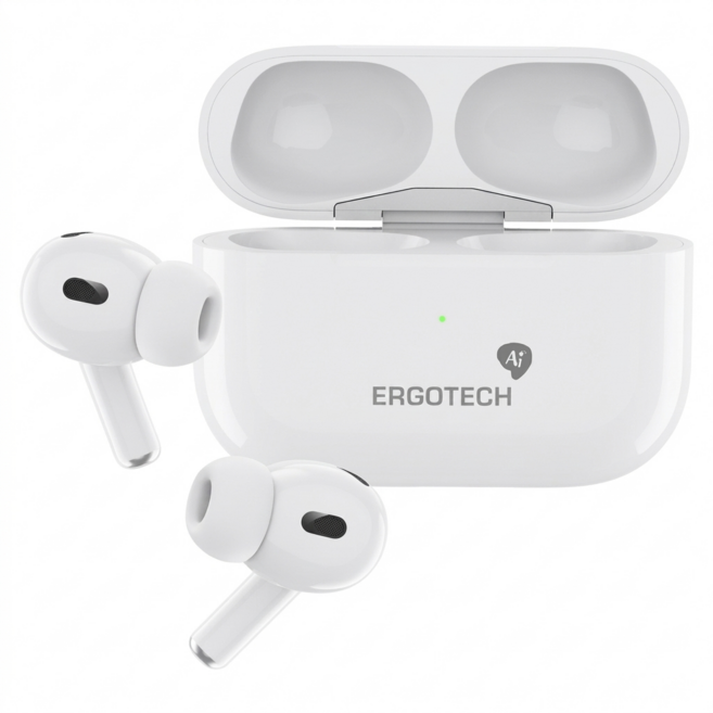 Ergotech 人因科技 AI智能翻譯真無線藍牙耳機, BW72, 白色
