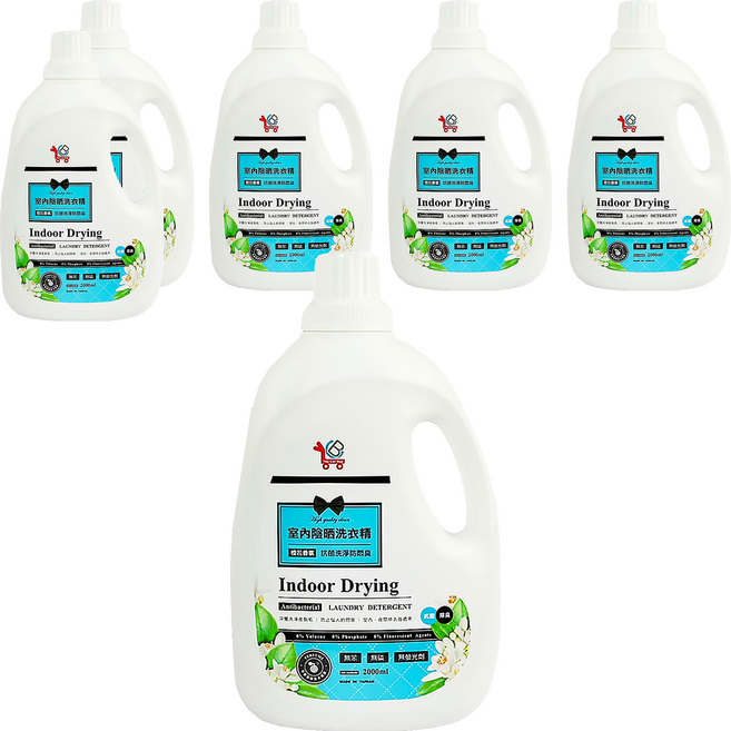 You Can Buy 室內陰曬洗衣精 橙花香芬 無苯無磷無螢光劑, 2L, 6瓶