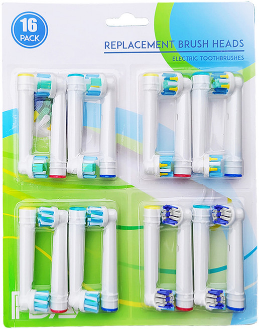 Tobi.m Oral-B電動牙刷替換刷頭 4入 4組, 季前清潔，牙線動作，交叉動作，專業白, 1套