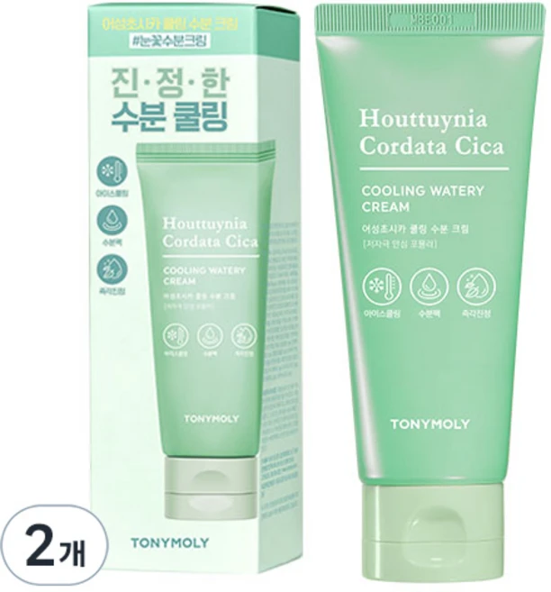 토니모리 어성초 시카 쿨링 수분 크림, 90ml, 2개 - 쿠팡