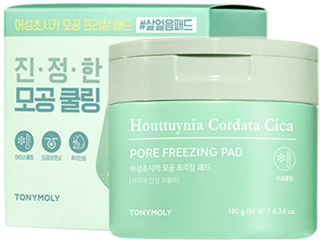 토니모리 어성초 시카 모공 프리징 패드 180g, 60매입, 1개