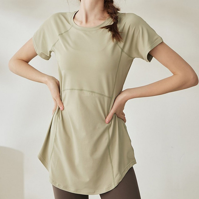 MEICHEL 女款 Terrad 蓋臀瑜珈長版T恤 10480