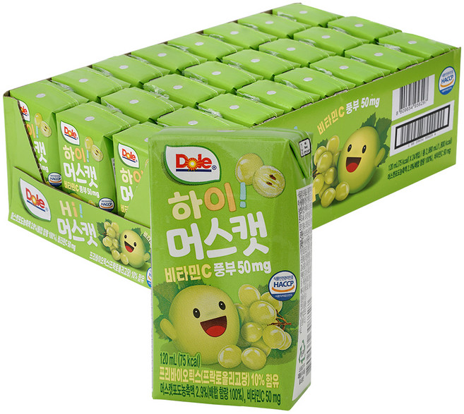 Dole 都樂 韓國果汁, 麝香葡萄口味, 120ml, 24入