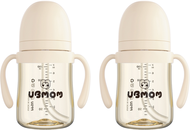 유비맘 시그니처 빨대컵, 200ml, 2개, 요거트