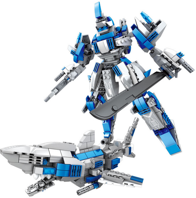 WOMA 블루상어 로보트 레고호환블록 486pcs, C0411, 1세트