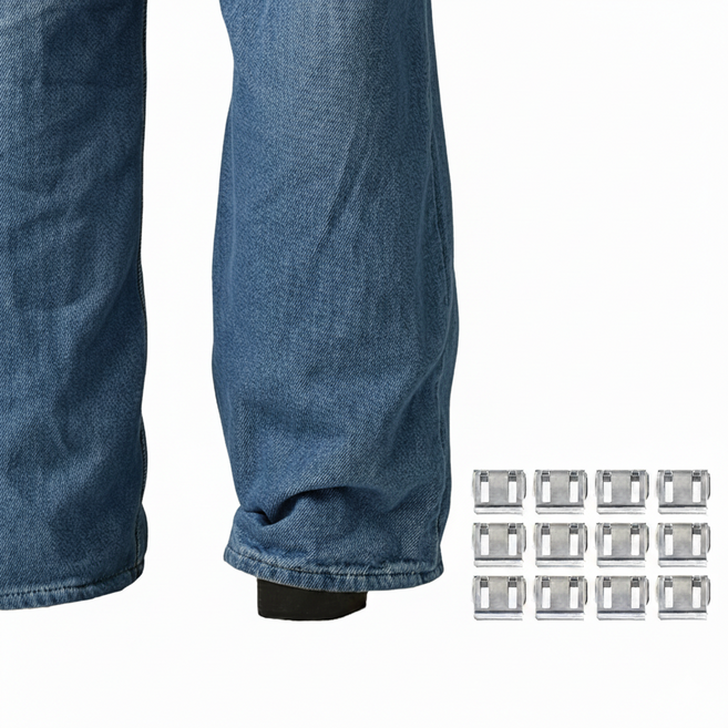 코멧 바지 기장 밑단 고정 집게 12p, 투명, 1개