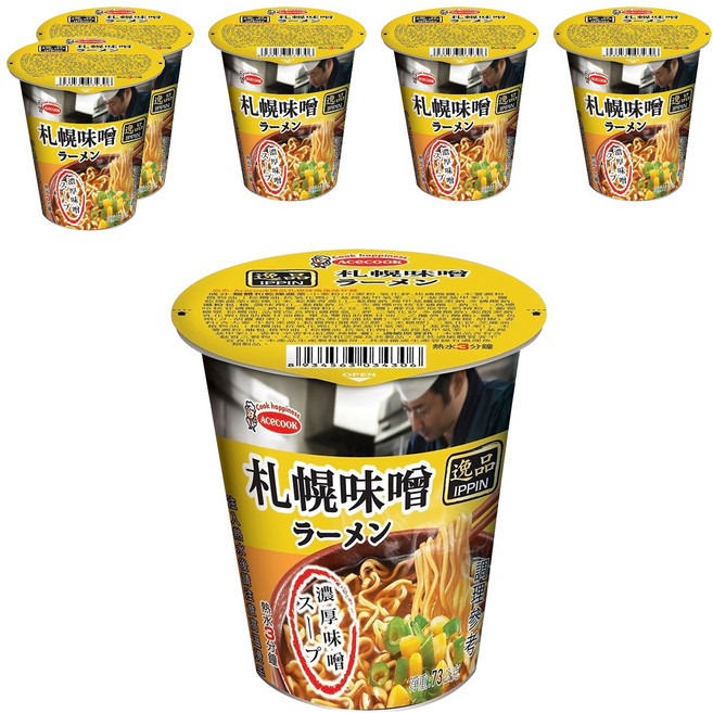 AceCOOK IPPIN 逸品 札幌味噌風味麵 73g, 6入
