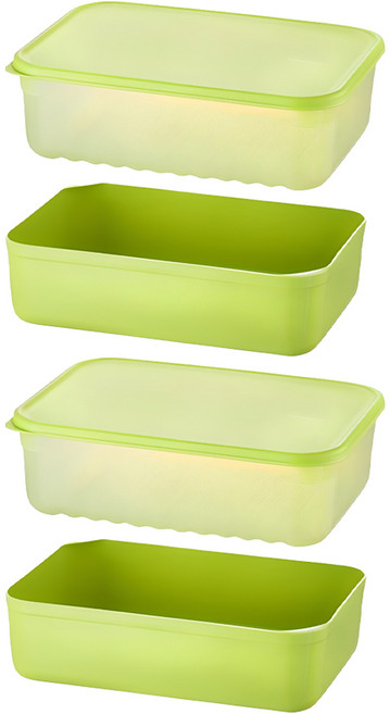 락앤락 스마트킵 프레쉬 밀폐용기 + 채반 세트, 2개, 용기 3.2L(1P) + 채반(1P)