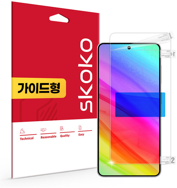 스코코 초고화질 트루컬러 AR 액정보호필름 세트, 1세트