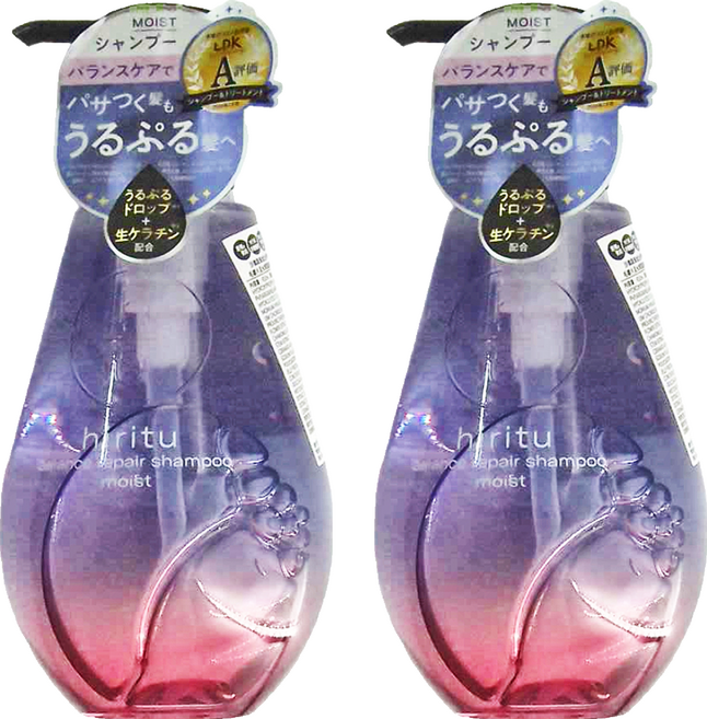 hiritu 平衡修護保濕鎖水胺基酸洗髮精, 410ml, 2瓶
