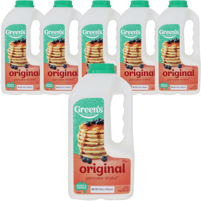그린스 오리지널 팬케이크 쉐이크, 375g, 6개