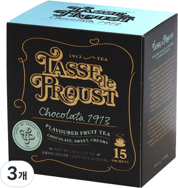 다질리언 타스드프로스트 초콜라타 1913 과일차, 2.4g, 15개입, 3개