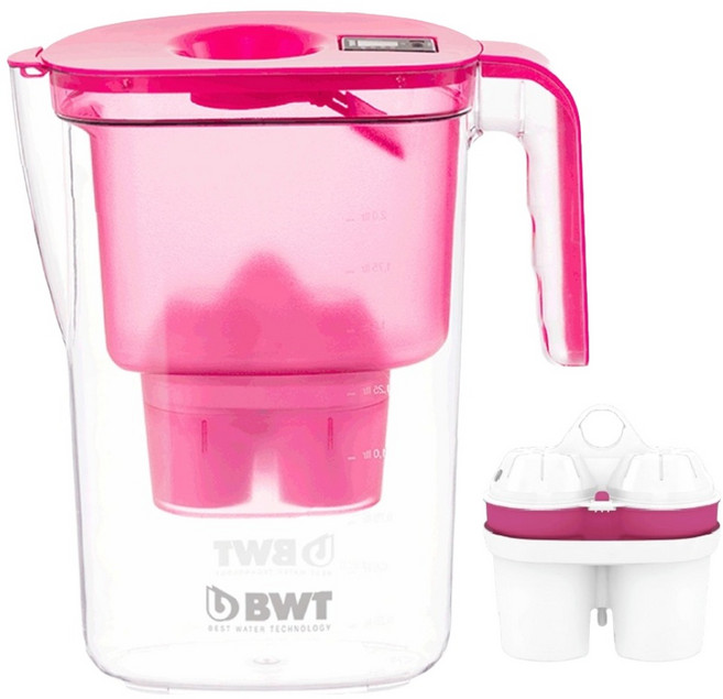 BWT 德國倍世 樂樂濾水壺 鎂離子 VIDA 2.6L 歐洲原裝進口, 夢幻粉, 1組