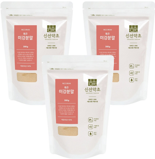 Sinsunherb 炒米糠粉, 300g, 3個