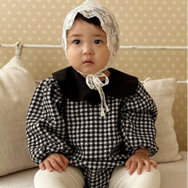 BEBENINE 嬰幼兒格紋連身衣