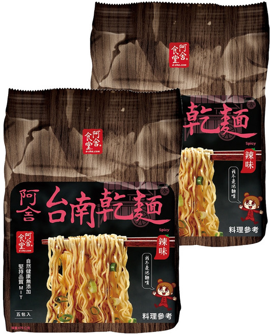 阿舍食堂 台南乾麵 辣味 95g, 10包