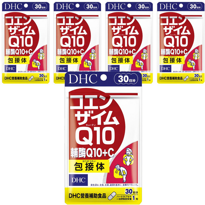 DHC 台灣公司貨 輔酶Q10 + C 膠囊食品 30日份, 30顆, 209mg, 5包