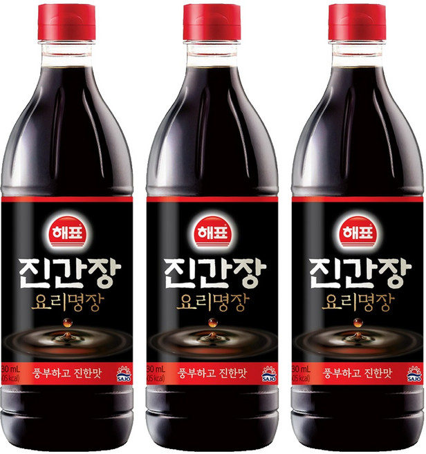 진간장, 930ml, 3개