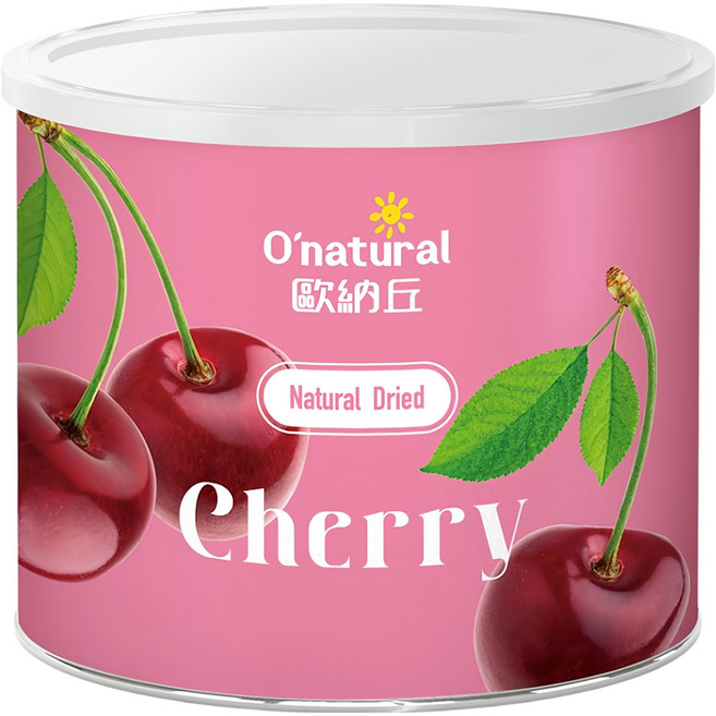 O'natural 歐納丘 純天然整顆櫻桃乾, 210g, 1罐