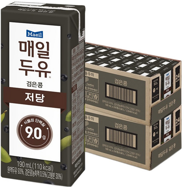 매일두유 검은콩, 190ml, 48개