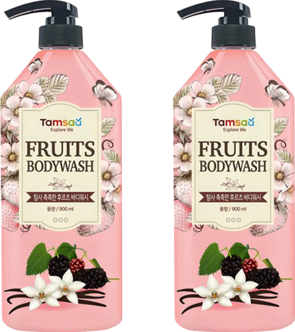 Tamsaa 香氛沐浴乳 果香, 2瓶, 900g