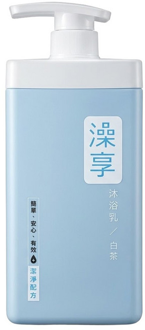 澡享 沐浴乳 白茶, 1瓶