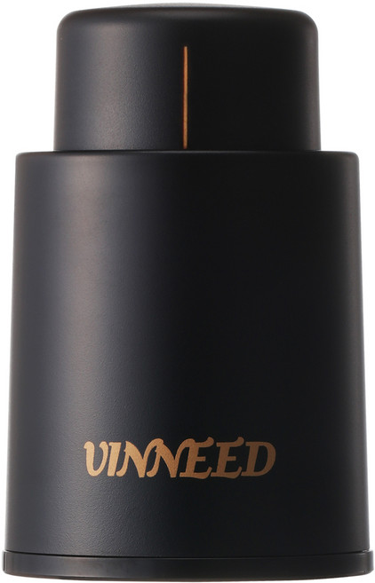 비니드 와인 진공 스토퍼 간단푸쉬형, 무광블랙, 1개