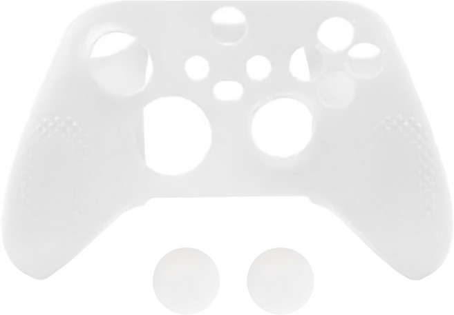 LOTUS XBOX SERIES S X 手把矽膠套 副廠 附搖桿帽, 單一商品, 白色, 1個