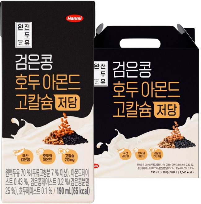 전두유 검은콩 호두아몬드 고칼슘 저당, 16개, 190ml