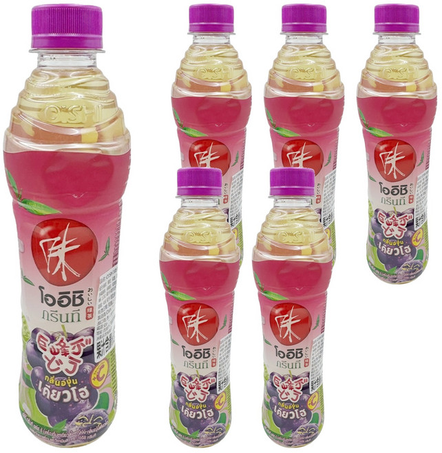 oishi 綠茶飲料 巨峰葡萄, 400ml, 6個